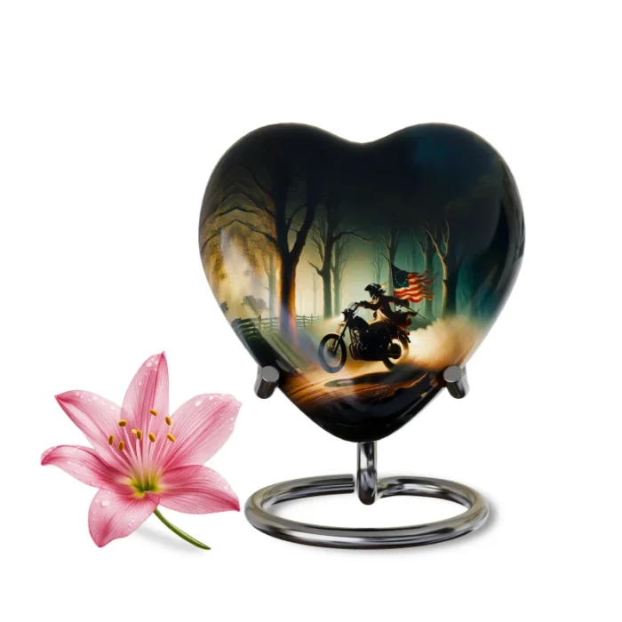 Decorative Heart-Shaped  Keepsake Urns for Human ashes