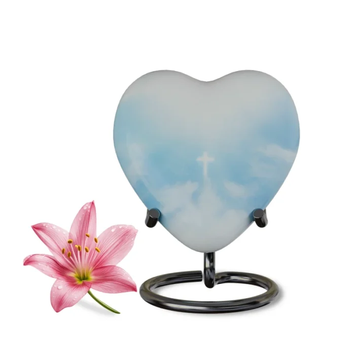 Decorative Heart-Shaped  Keepsake Urns for Human ashes