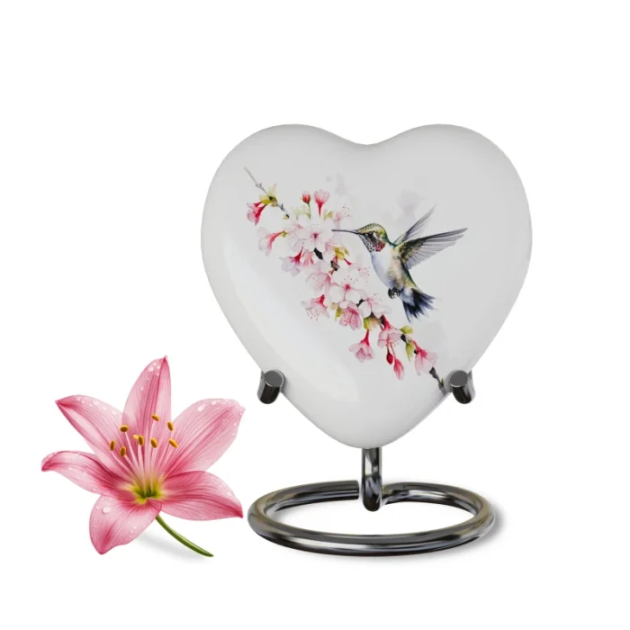 Decorative Heart-Shaped  Keepsake Urns for Human ashes