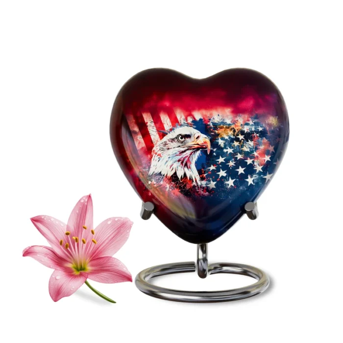 Decorative Heart-Shaped  Keepsake Urns for Human ashes