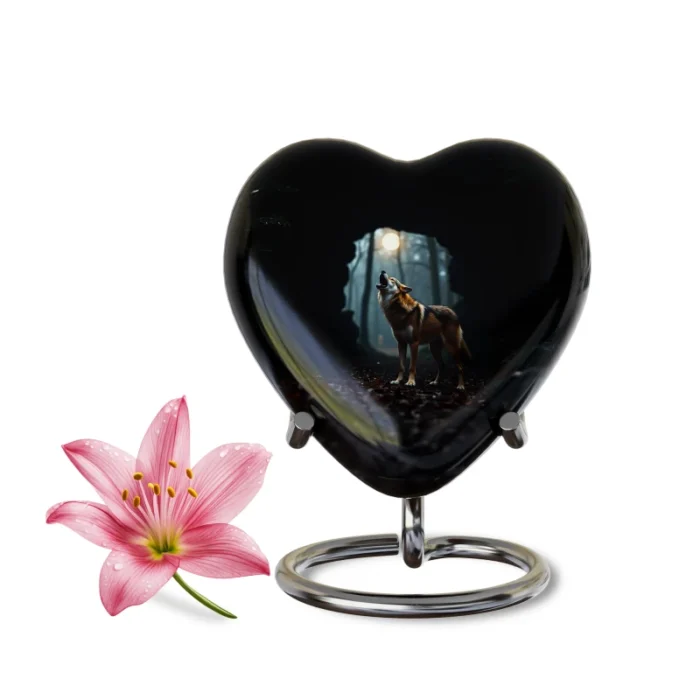 Decorative Heart-Shaped  Keepsake Urns for Human ashes