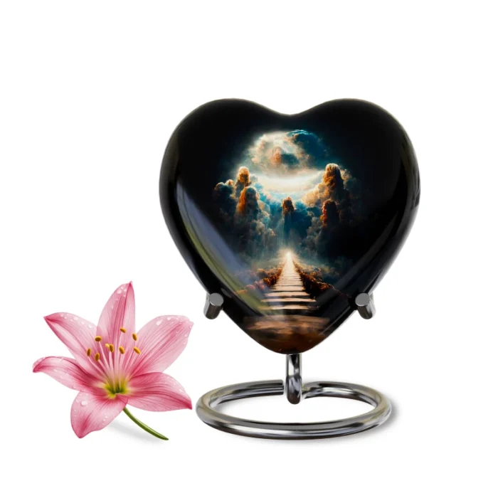 Decorative Heart-Shaped  Keepsake Urns for Human ashes