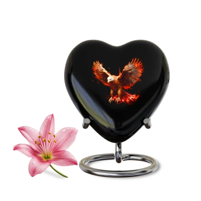 Decorative Heart-Shaped  Keepsake Urns for Human ashes