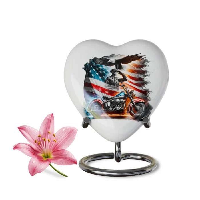 Decorative Heart-Shaped  Keepsake Urns for Human ashes