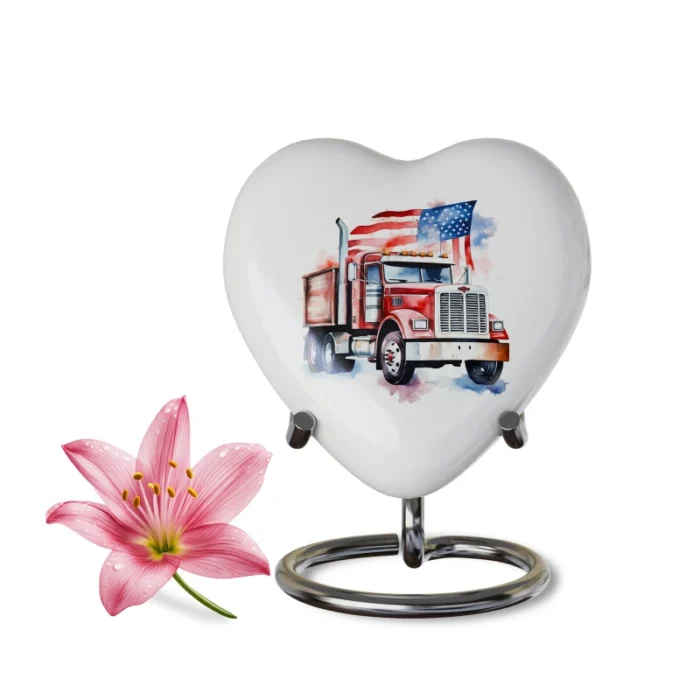 Decorative Heart-Shaped  Keepsake Urns for Human ashes