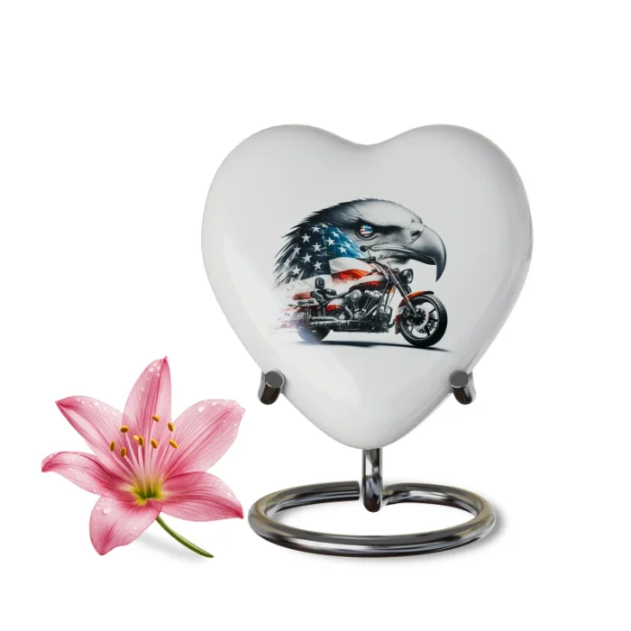 Decorative Heart-Shaped  Keepsake Urns for Human ashes