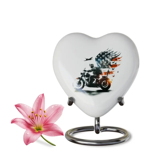 Decorative Heart-Shaped  Keepsake Urns for Human ashes