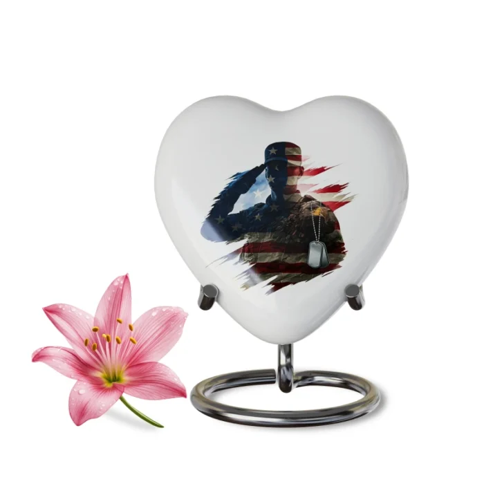 Decorative Heart-Shaped  Keepsake Urns for Human ashes