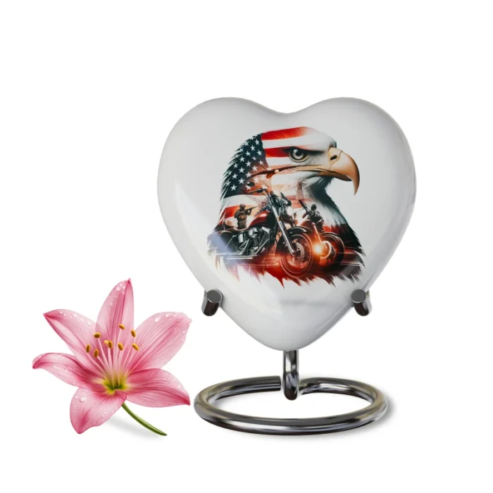 Decorative Heart-Shaped  Keepsake Urns for Human ashes