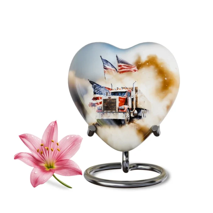 Decorative Heart-Shaped  Keepsake Urns for Human ashes