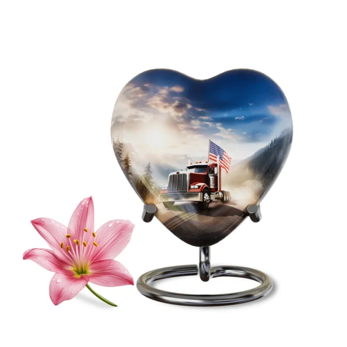 Decorative Heart-Shaped  Keepsake Urns for Human ashes