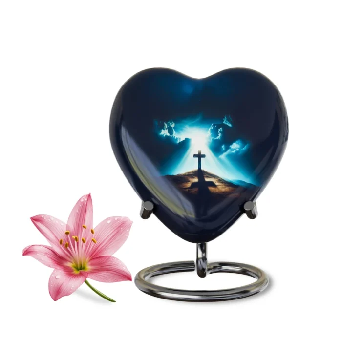 Decorative Heart-Shaped  Keepsake Urns for Human ashes