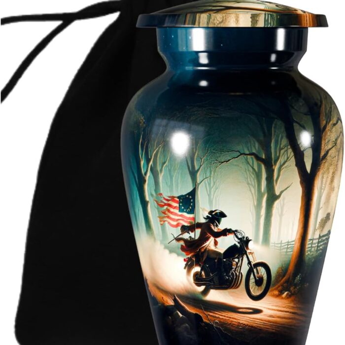 Decorative Funeral Burial Ashes Urn-Biker Cremation for Human Ashes –  Motorcycle Rider