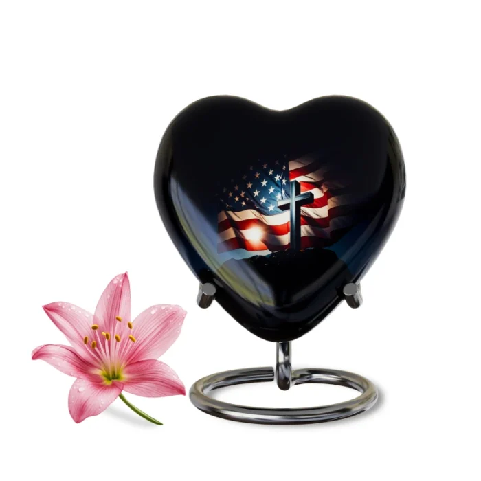 Decorative Heart-Shaped  Keepsake Urns for Human ashes