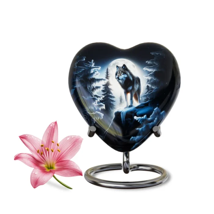 Decorative Heart-Shaped  Keepsake Urns for Human ashes