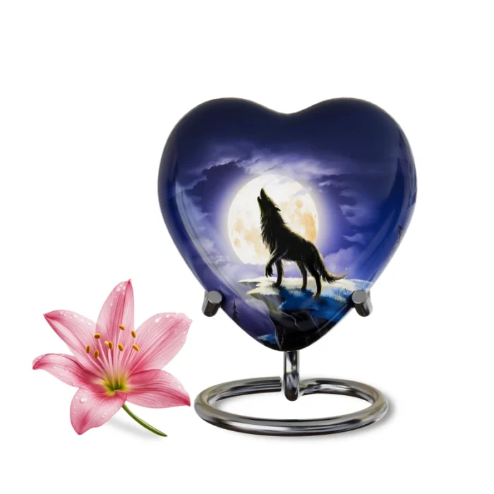 Decorative Heart-Shaped  Keepsake Urns for Human ashes