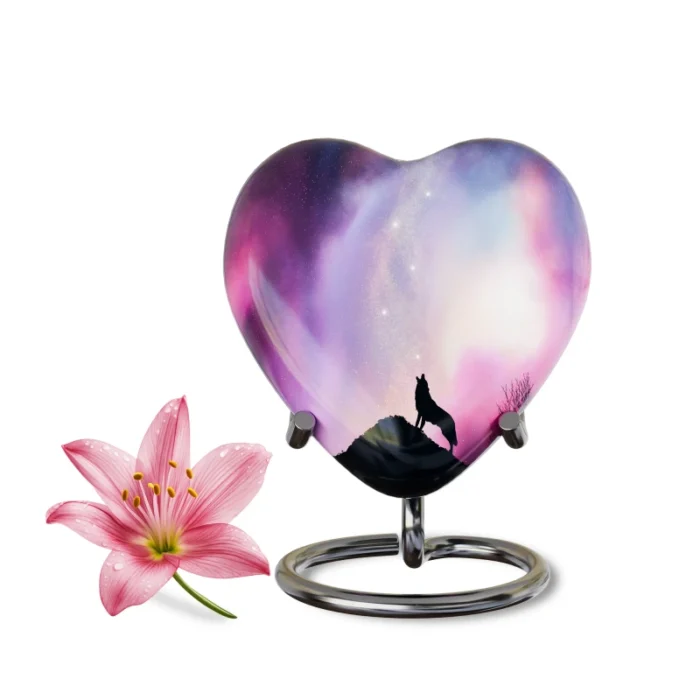 Decorative Heart-Shaped  Keepsake Urns for Human ashes