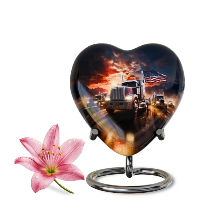 Decorative Heart-Shaped  Keepsake Urns for Human ashes