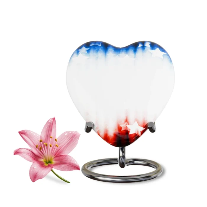 Decorative Heart-Shaped  Keepsake Urns for Human ashes