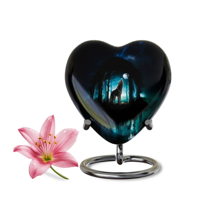 Decorative Heart-Shaped  Keepsake Urns for Human ashes