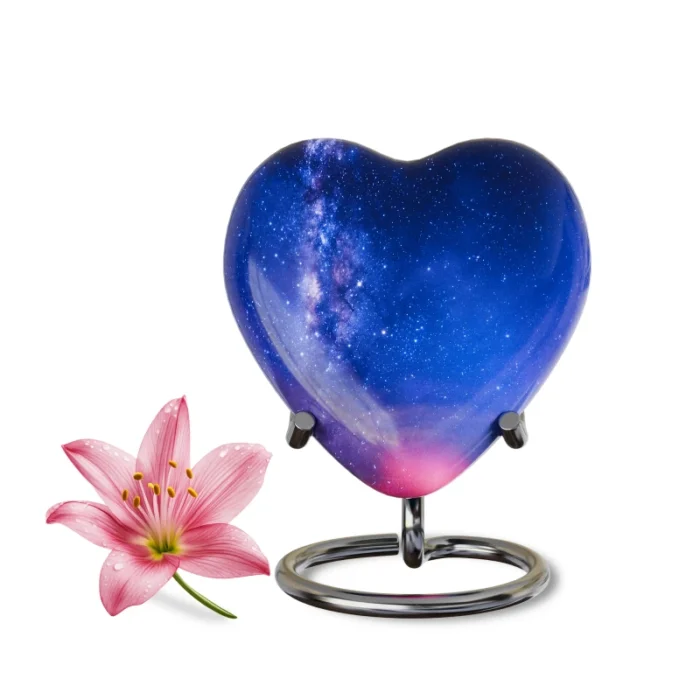 Decorative Heart-Shaped  Keepsake Urns for Human ashes
