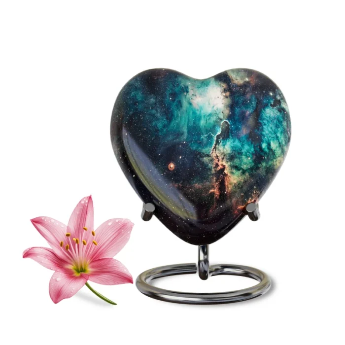 Decorative Heart-Shaped  Keepsake Urns for Human ashes