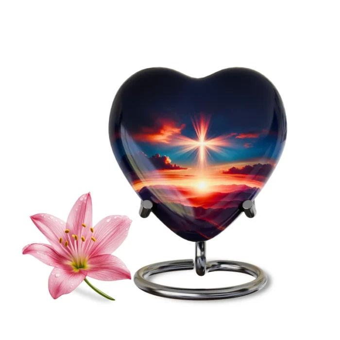 Decorative Heart-Shaped  Keepsake Urns for Human ashes