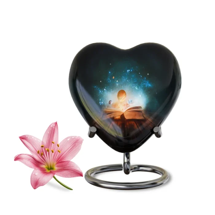 Decorative Heart-Shaped  Keepsake Urns for Human ashes