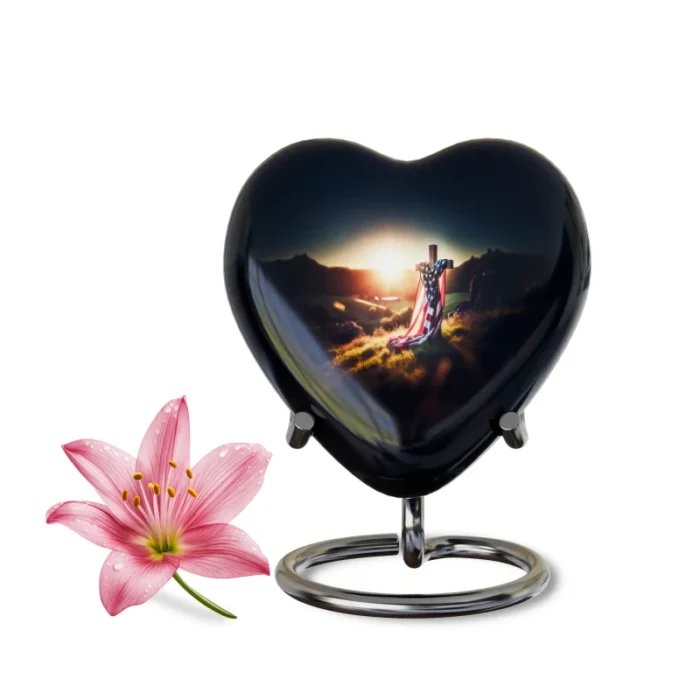 Decorative Heart-Shaped  Keepsake Urns for Human ashes